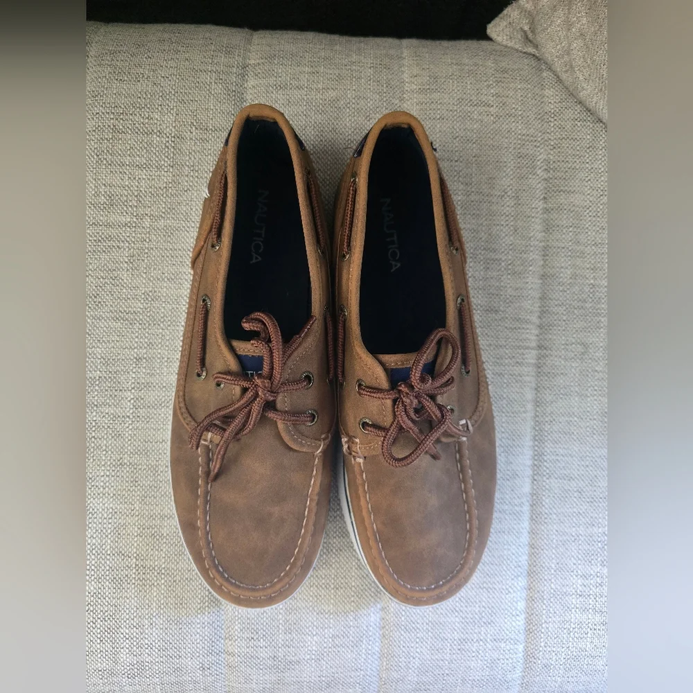 Worn Once Nautica Men's Brown Boat Shoes Size 6